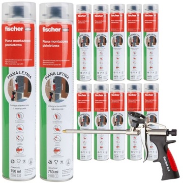 FISCHER PIANA PISTOLETOWA 750ML 12SZT + PISTOLET