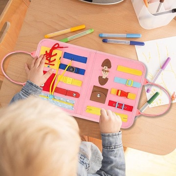 КНИГА СЕНСОРНАЯ МАНИПУЛЯЦИОННАЯ ДОСКА МОНТЕССОРИ