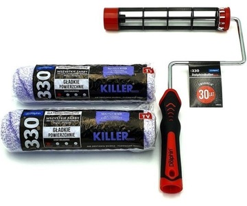 ZESTAW BLUE DOLPHIN SERIA 330 2x Wałek Killer 25cm 9mm Uchwyt dr25