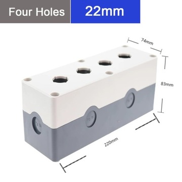 Kaseta sterownicza WYSOKA 85mm 4x otwór 22mm biała