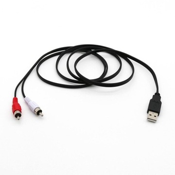 Кабель USB A «папа» — 2x RCA Phono Male