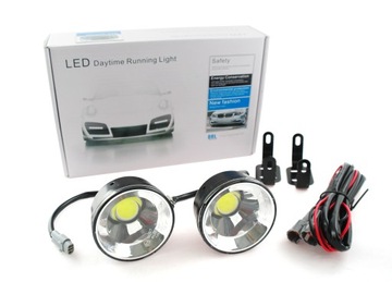 Круглые СВЕТОДИОДНЫЕ ДНЕВНЫЕ ХОДОВЫЕ ФОНАРИ DAYTIME COB