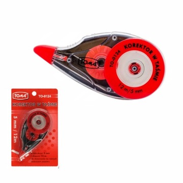 KOREKTOR w TAŚMIE- 5 mm- MYSZKA | TOMA TO-0124 - 12m - szkoła, biuro