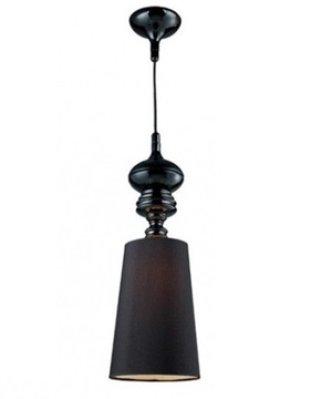 Czarna stylizowana lampa wisząca Baroco do salonu