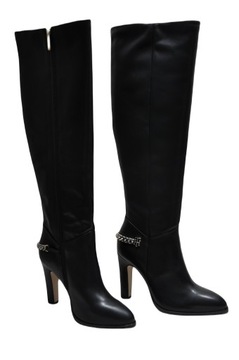 TOMMY HILFIGER CHAIN OVERKNEE HIGH HEEL BOOT FW0FW07063 OFICERKI R 37