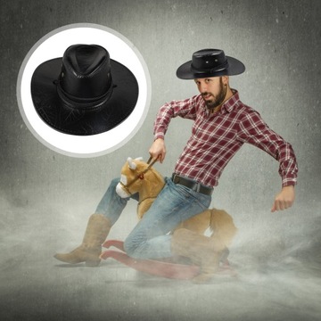 Skórzana czapka kowbojska wiadro kapelusze męskie kask męski