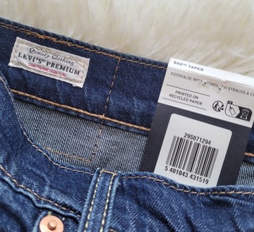 spodnie jeans LEVI'S 502 TAPER W36 L32 36x32 PREMIUM