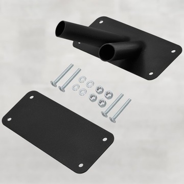 ДЕРЖАТЕЛЬ ФЛАГА ДВОЙНОЙ БАЛКОН 170 ММ ДЛЯ БАЛЮСТРАДЫ ФЛАГА 2-РАМОЧНЫЙ, ЧЕРНЫЙ