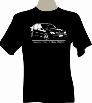KOSZULKA T-shirt z nadrukiem fana Mercedes W203