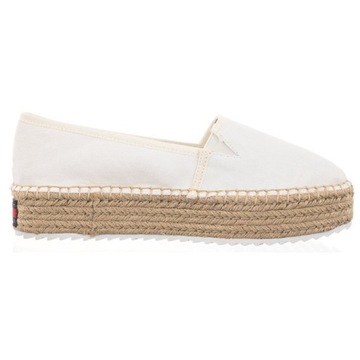 Buty Tenisówki Espadryle Damskie Tommy Hilfiger Jeans Flatform Białe