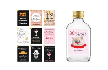 наклейки на бутылку-флягу - девичник - для водки, вина, пива