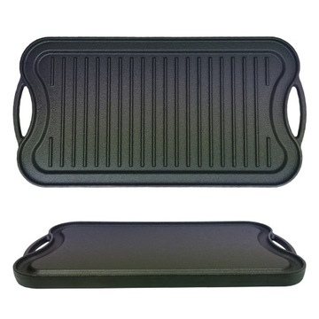 Płyta Dwustronna Żeliwna na Grill Gazowy Ruszt Żeliwny do Grilla 51x26cm