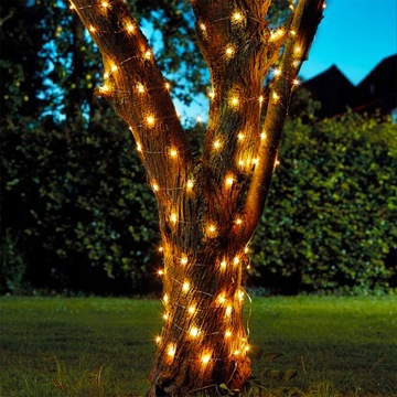 Светодиодная солнечная гирлянда 100 светодиодных светильников 10 м + пульт дистанционного управления