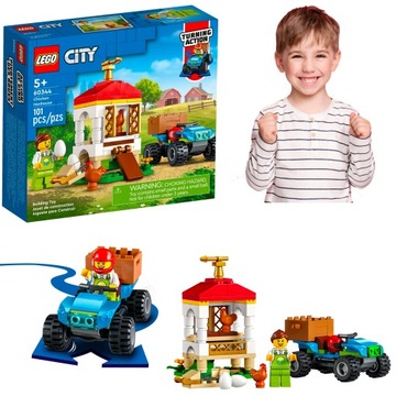 LEGO KURNIK Z KURCZAKAMI FARMA KURA JAJKA POJAZD