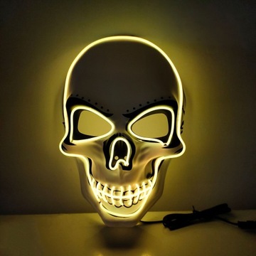 Хэллоуин Череп Ужас Клоун Светящаяся Маска LED