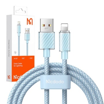 MCDODO KABEL PRZEWÓD USB LIGHTNING DO TELEFONU SZYBKIE ŁADOWANIE 1,2M 3A