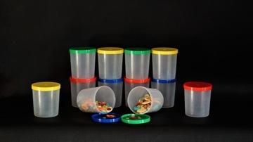 Pojemnik warsztatowy 200ml bezb-czerwony do śrub, gwoździ