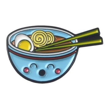 Pins przypinka JAPOŃSKI RAMEN prezent dla smakosza niebieska 3234