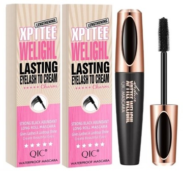 2x 4D TUSZ DO RZĘS Jedwab wydłużający MASCARA