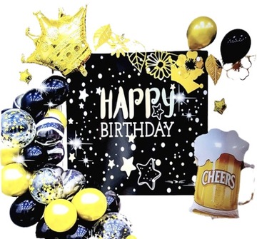 Zestaw balonów HAPPY BIRTHDAY CHEERS