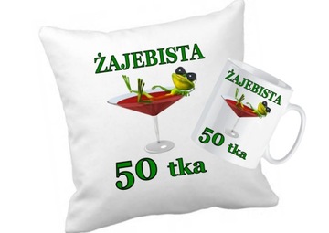 Zestaw Kubek Poduszka Na 50tkę Prezent na urodziny 50 lat