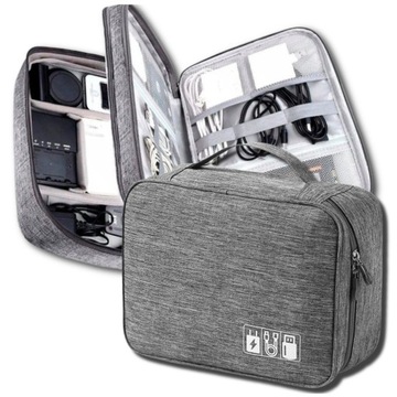 Organizer na kable ładowarki podróżna torba ETUI elektronikę pojemnik