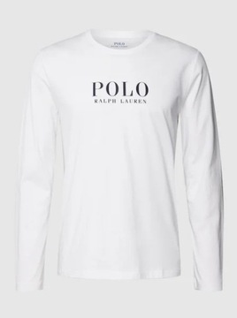 Koszulka Longsleeve Polo Ralph Lauren Długi Rękaw Biała Logo Napis L