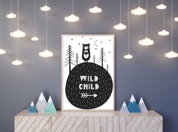 PLAKAT DLA CHŁOPCA CZARNO-BIAŁY wiele wzrów 21x30