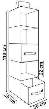 Półka wisząca organizer OLKA z 5 poziomami
