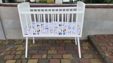 ŁÓŻECZKO NIEMOWLĘCE ANTONIO AMAL 2 BIAŁE 90X40 STAN DOBRY MATERAC KONIN