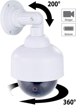 МАКЕТ PTZ-КАМЕРЫ ПОВОРОТНАЯ НА 360° КАМЕРА НАБЛЮДЕНИЯ 2xAA ПОДВЕСНЫЕ СВЕТОДИОДЫ