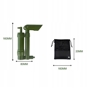 Трехступенчатый походный фильтр для воды с ручным насосом