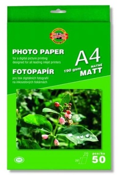 PAPIER FOTOGRAFICZNY A4/50 190G MATOWY 975M190