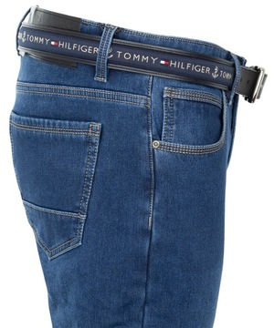 SPODNIE OCIEPLANE NIEBIESKIE dżinsy JEANSY W38 CIEPŁE z polarem