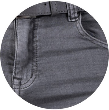 Pánske džínsové nohavice zúžené SIVÁ POXER + opasok zdarma veľ.34