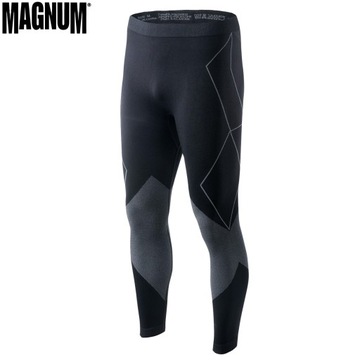 BIELIZNA TERMOAKTYWNA MESKA SPODNIE KALESONY BEZSZWOWE MARS MAGNUM CZARNE