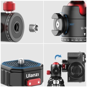 Головка для камеры Ulanzi U-100 360, микрофон VLOG