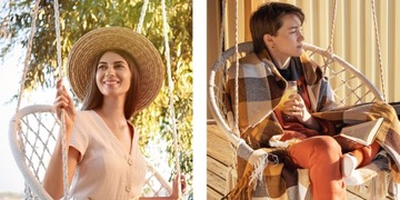 FOTEL WISZĄCY HUŚTAWKA BOHO BOCIANIE GNIAZDO HAMAK