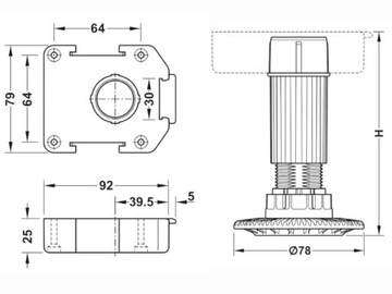 Лапка Axilo от Hafele + головка H 100
