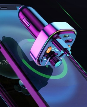 FM-передатчик Зарядное устройство Bluetooth QC PD 20 Вт USB x2