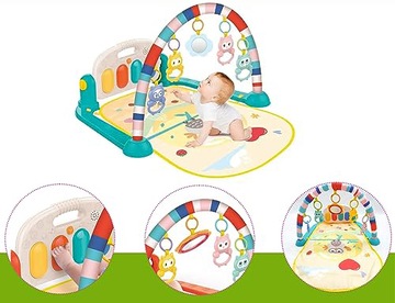 РАЗВИВАЮЩИЙ КОВРИК С ПИАНИНО Интерактивные прорезыватели, зеркало, ЦВЕТНАЯ СОВА