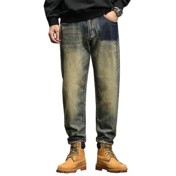 Baggy Jeans Men Loose Fit Harem Pants Streetwear H