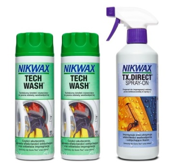 Nikwax Tech Wash 600мл + ТХ. Прямой спрей 500мл