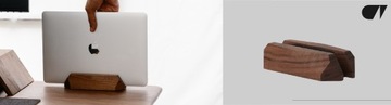 Вертикальная деревянная подставка для ноутбука ОРЕХ Сделано в Польше