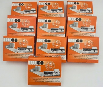 10 РУЛОНОВ ТЕРМОБУМАГИ ДЛЯ ЦИФРОВОГО ТАХОГРАФА HICO TACHO ROLL