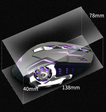 Myszka BEZPRZEWODOWA Mysz GAMINGOWA dla GRACZY do GIER RGB USB Akumulator