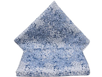 SREBRNA / NIEBIESKA WE WZORY POSZETKA WYPUSTKA BUTONIERKA