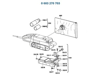 Статор ленточно-шлифовальной машины BOSCH PBS75E 703