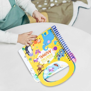 Водная книжка-раскраска DIY Paint Activity Book Развивающие игрушки Животные