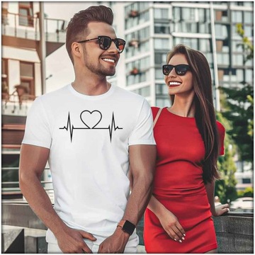 В подарок мужская футболка Lifeline с изображением сердца, любви, сердцебиения